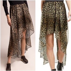 ALLSAINTS SIvina Leppo Leopard Print Skirt Size 6